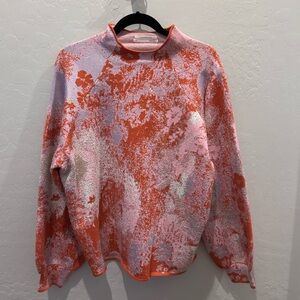 Anthropologie Pink and Orange Knit Sweater